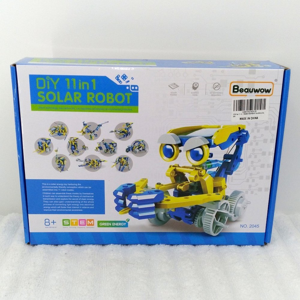 Stem Projects Toy for Kids 11 in 1 Solar Robot Toy